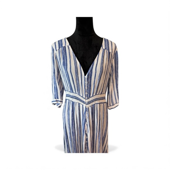 Amazon Blue and White Long Sleeve Dress - Picture 3 of 4